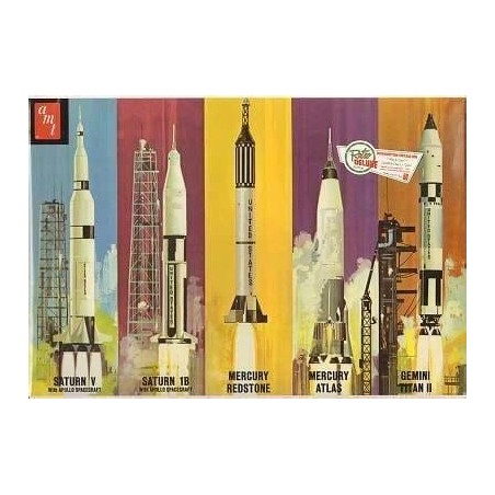Spacecraft 5 in 1 Model Man In Space AMT700L-06