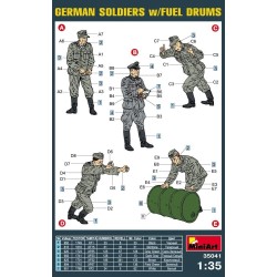 GERMAN SOLDIERS w/FUEL DRUMS