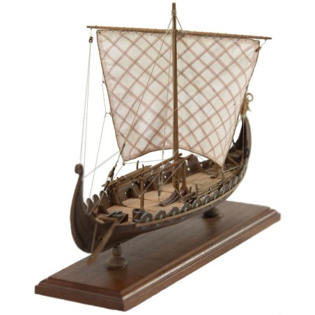 DRAKKAR OSEBERG - Nave vikinga Siglo IX dC (Eslora 440 mm)
