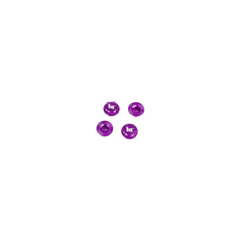 HOBBYTECH TUERCA RUEDA CERRA, 1/8 MORADA 17MM X1.26mm
