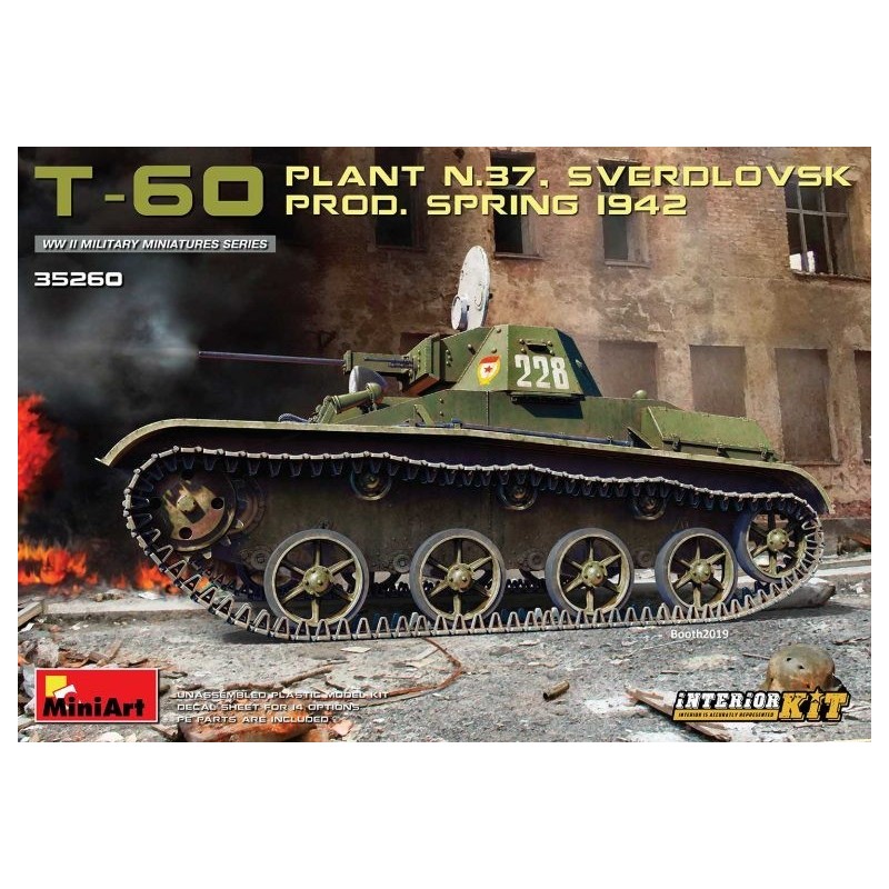 T-60 PLANT N.37, SVERDLOVSK PROD. SPRING 1942. INTERIOR KIT MiniArt 35260