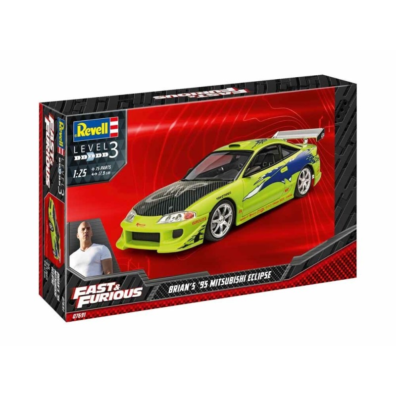 REVELL 07691 Kit 1/25 Mitsubishi Eclipse Fast & Furious Brian 1995