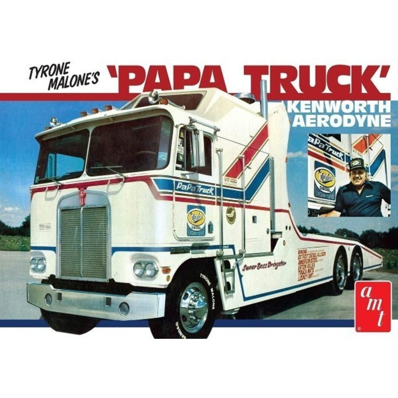 AMT 932 1:25 Tyrone Malone's-Kenworth Transporter Papa Truck Model Kit