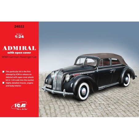 Admiral With Open Cover WWII German Passenger Car