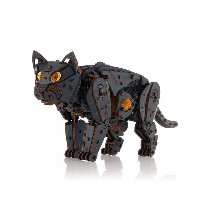 Maqueta mecÃ¡nica de madera EWA Gato Negro con 508 piezas