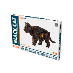 Maqueta mecÃ¡nica de madera EWA Gato Negro con 508 piezas