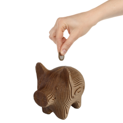 Kit de madera EWA Hucha: Cerdo 88 piezas