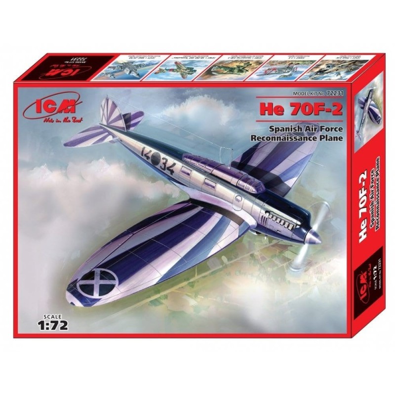 HE 70F-2, avión de reconocimiento de la fuerza aérea española ICM 72231