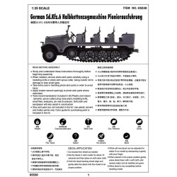 TRUMPETER 05530GERMAN SD.KFZ.6 HALBKETTERNZUGMASCHINE PIONIERAUSFUHRUNG
