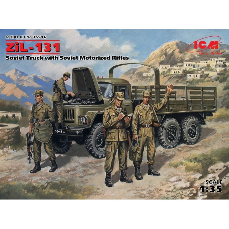 ZIL-131 SOVIET TRUCK WITH SOVIET MOTORIZED RIFLES ICM 35516